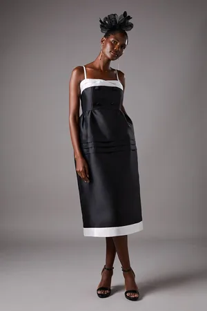 Coast Races Twill Column Midi Dress