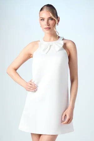 Coast Sequin Bow Shift Bridal Mini Dress