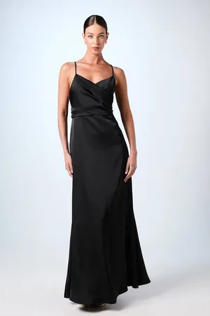 Coast Wrap Waist Satin Cami Bridesmaids Dress