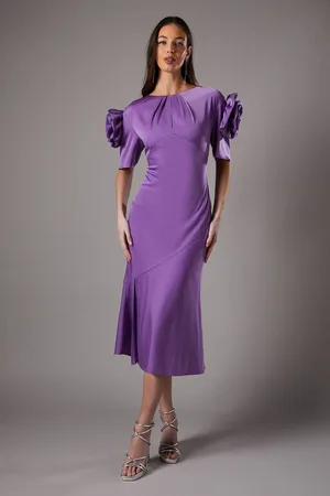 Coast Corsage Shoulder Short Sleeve Dress