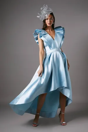 Coast Frill Sleeve V Neck Midi Dress