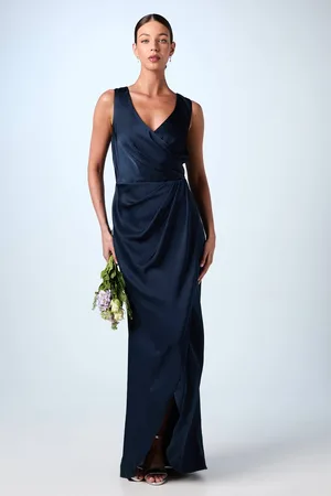 Coast Ruched Waist Detail Satin Bridesmaid Dress