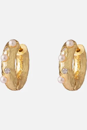 Anni Lu Gem in a Hoop -Plated Earrings
