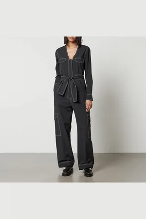 Ganni Organic Cotton-Blend Crepe Jumpsuit - EU 34/UK 6