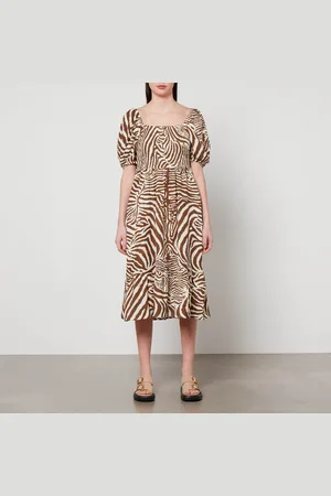 Barbour Martello Zebra-Print Lyocell Dress - UK 8