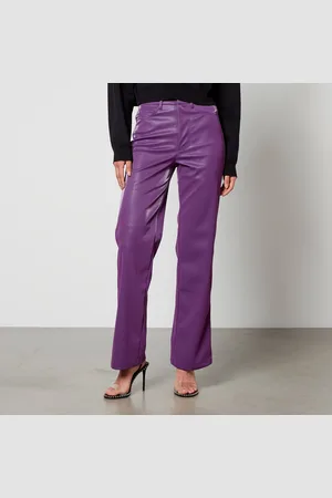 Leather Trousers & Pants - Purple - women - Buy From the Best Brands |  FASHIOLA.co.uk