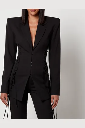 De La Vali Elena Lace-Up Crepe Jacket - UK 8