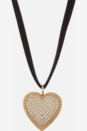 Crystal Haze Queen of Hearts Pendant Gold-Plated Necklace