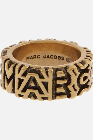 Marc Jacobs Monogram Engraved -Tone Ring - 7
