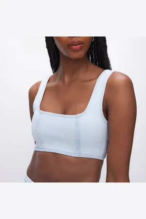 GOOD AMERICAN Denim Bralette - XS