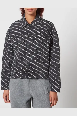 Alexander Wang Falling Back Logo-Print Denim Jacket - XS