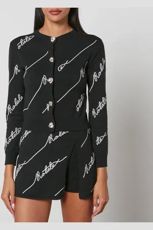 ROTATE Kiaan Logo-Embellished Cotton Cardigan - DK 32/UK 4