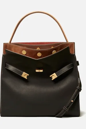 Tory Burch Lee Radziwill Double Leather and Suede Bag