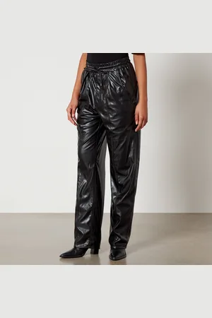 Marant Etoile Brina Wide Leg Leather Look Trousers - FR 38/UK 10