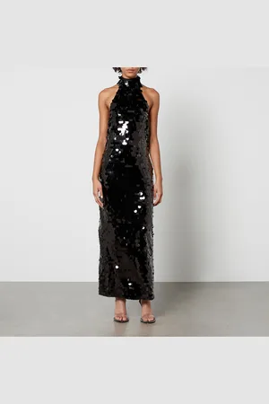De La Vali Capella Sequined Mesh Midi Dress - UK 6