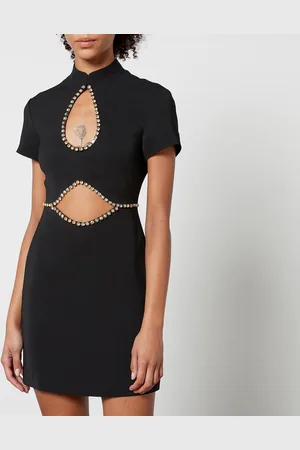 De La Vali Mercy Rhinestone-Embellished Crepe Mini Dress - UK 6