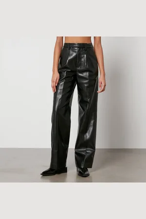 ANINE BING Carmen Faux and Recycled Leather Trousers - 36
