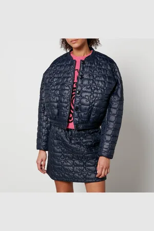 Ganni Cropped Quilted Nylon Jacket - EU 44/UK 16