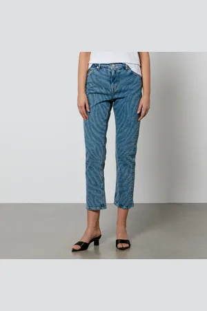 Paul Smith Zebra Print Denim Straight-Leg Jeans - W26