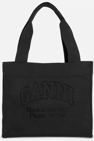 Ganni Large Easy Recycled Canvas Tote Bag