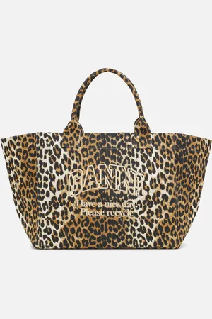 Ganni Recycled Cotton-Canvas XXL Shopper Bag