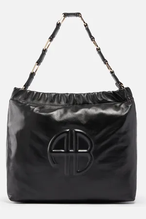 ANINE BING Kate Logo-Embossed Leather Shoulder Bag