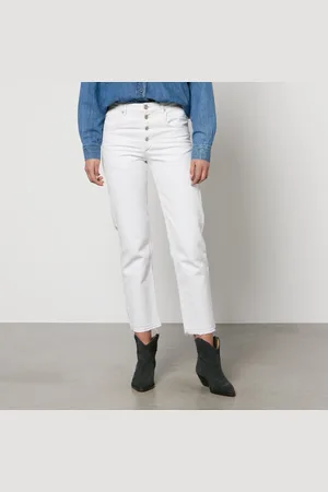Marant Etoile Jemina Denim Cropped Straight-Leg Jeans - FR 34/UK 6