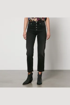 Marant Etoile Jemina Denim Cropped Straight-Leg Jeans - FR 34/UK 6