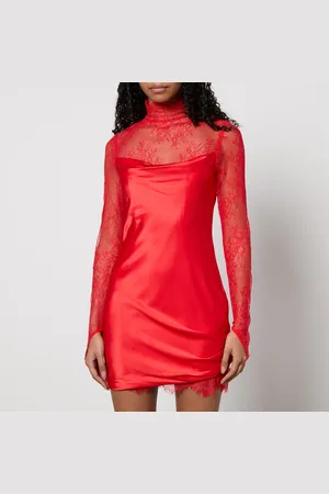 De La Vali Satin and Lace Mini Dress - UK 6