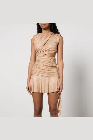 De La Vali Hotfix Sequined Stretch-Jersey Mini Dress - UK 16