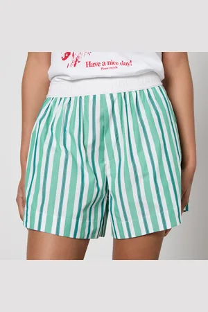 Ganni Striped Organic Cotton Shorts - EU 34/UK 6