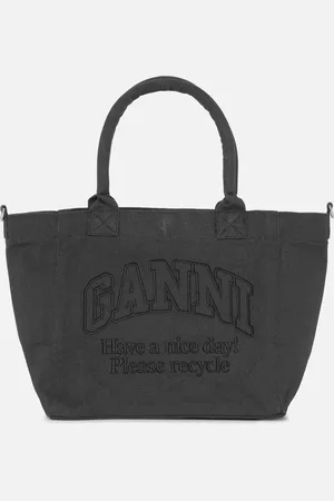 Ganni Easy Printed Recycled Canvas Small Shopper Bag