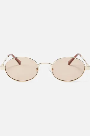 Le Specs Poseidon Deux Oval-Frame -Tone Sunglasses