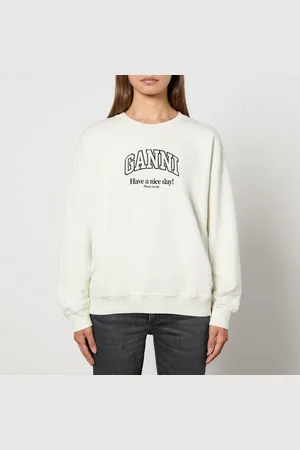 Ganni Isoli Organic Cotton-Jersey Oversized Sweatshirt - XXS/XS