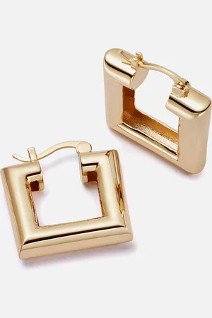 Daisy London X Polly Sayer -Plated Chubby Square Earrings