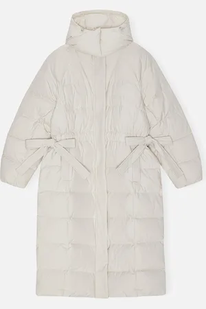 Ganni Tech Seersucker Puffer Coat - S/M