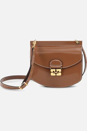 Ganni Apo-G Patent Leather-Blend Small Bag