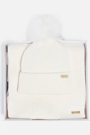 Barbour Mallory Ribbed-Knit Beanie And Scarf Set