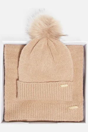 Barbour Sparkle Knit Beanie And Scarf Set