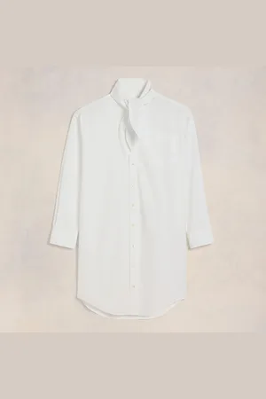 Ami Scarf Collar Cotton-Poplin Shirt Dress - FR 38/UK 10