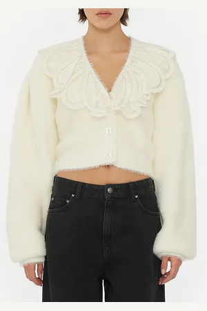 ROTATE Lace Collar Knit Cardigan - DK 34/UK 6