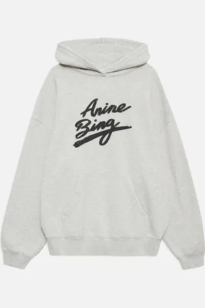 ANINE BING Harvey Signature Cotton-Jersey Hoodie - XS
