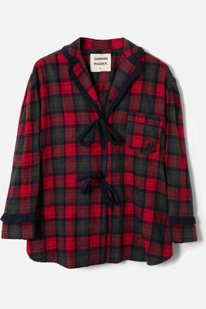 Damson Madder Antonella Cotton-Flannel Pyjamas - UK 10