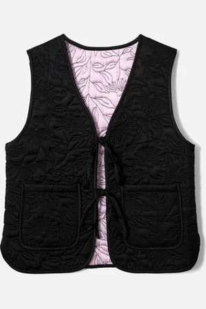 Damson Madder Arte Embroidered Quilted Shell Gilet - UK 6
