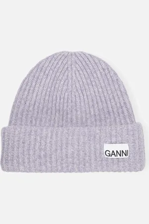 Ganni Structured Ribbed-Knit Beanie