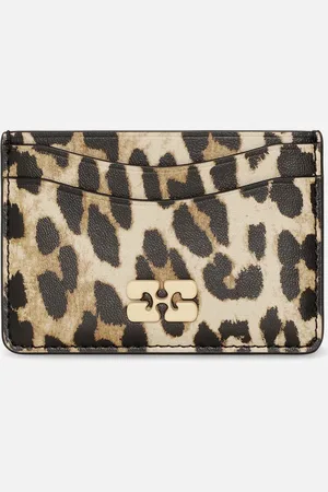 Ganni Bou Leopard-Print Cardholder