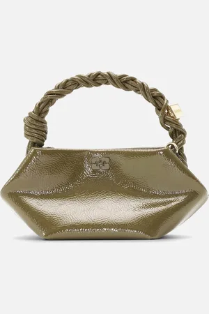 Ganni Bou Patent Recycled Leather-Blend Mini Bag