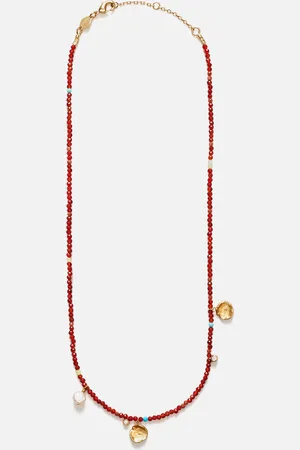 Anni Lu Maroon Harmony 18k Gold-Plated Necklace