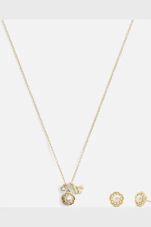 Coach Tearose Pearl Gold-Tone Jewellery Set