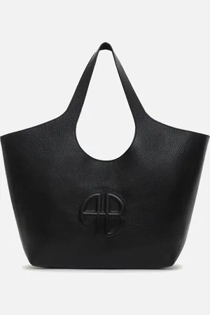 ANINE BING Medium Lili Pebble-Grain Leather Tote Bag